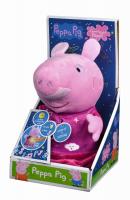 Peppa Pig 2v1 plyšový zaspávač hrajúci + svetlo, ružový, 25 cm